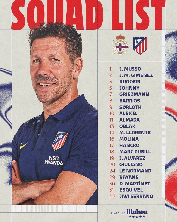 星空体育中国-马竞国王杯大名单：即将转会的拉斯帕多里、加拉格尔缺席